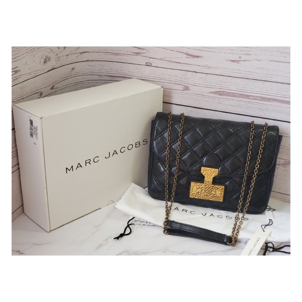 Marc Jacobs Mini Polly Quilted Shoulder Bag BLACK - Picture 4 of 11